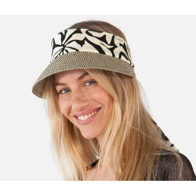 Casquette Visière Wupsder Lin Noire & Beige - Barts