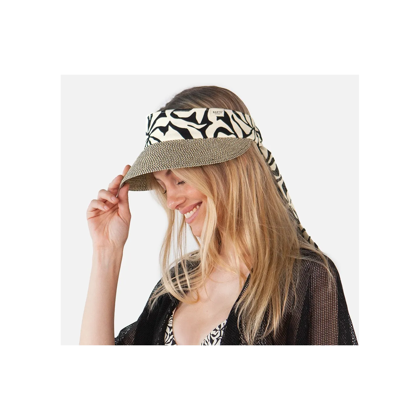 Wupsder Linen Black & Beige Visor Cap - Barts Reference: 23296 | Chapellerie Traclet