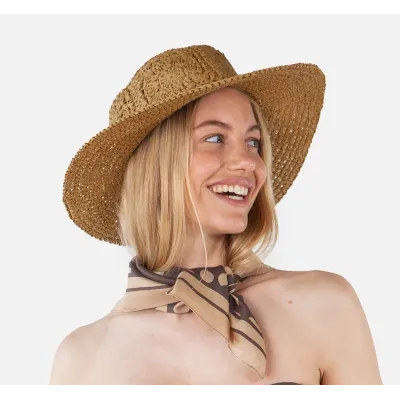 Chapeau Traveller Fainte Paille Papier Marron - Barts