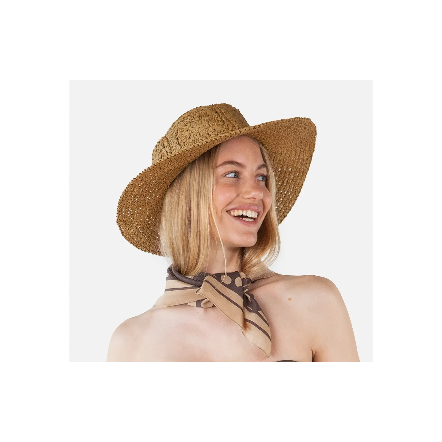 Chapeau Traveller Fainte Paille Papier Marron - Barts