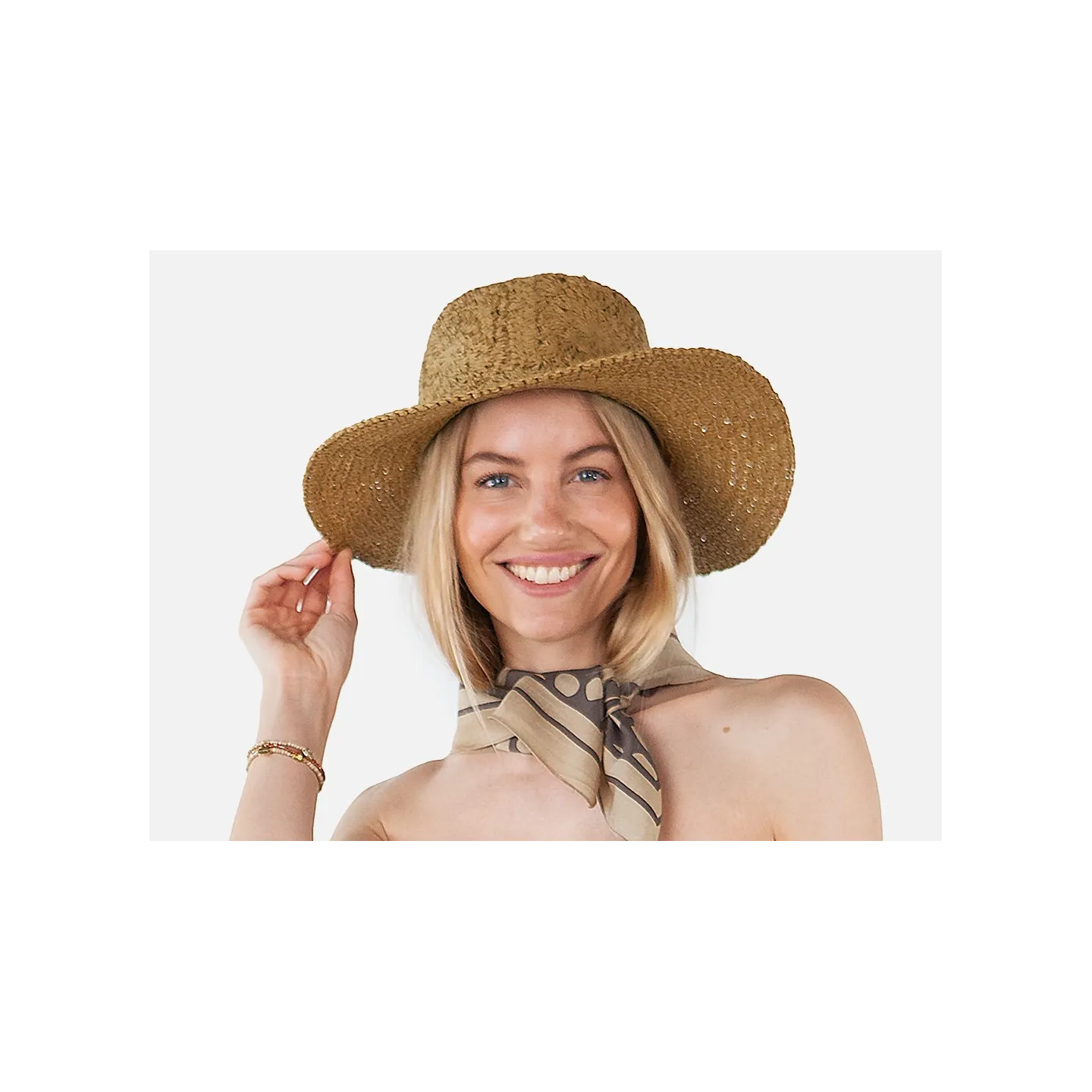 Fainte Brown Paper Straw Traveller Hat - Barts ref 23298 - traclet hat shop