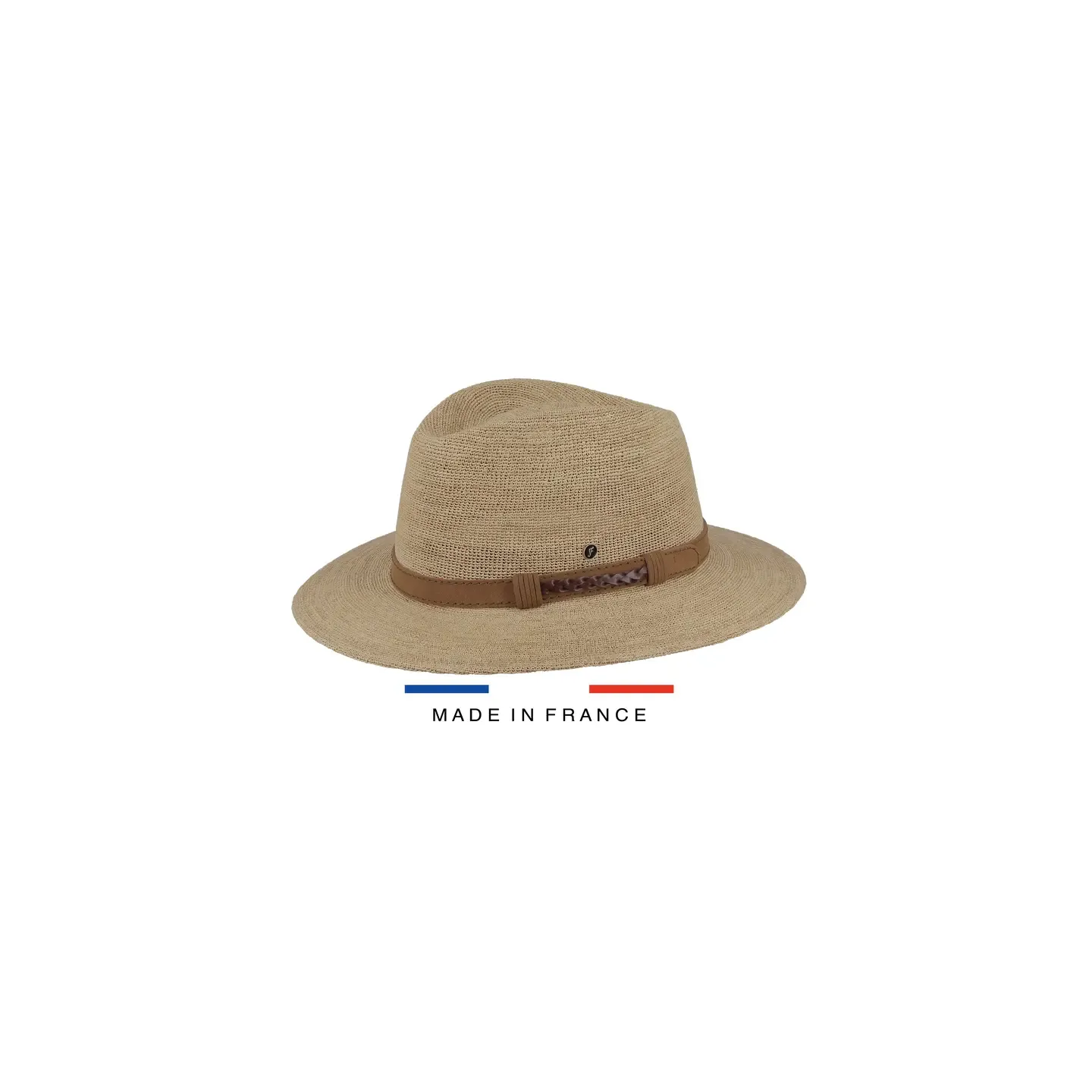 Chapeau Traveller Raphia Ceinture Camel - Fléchet | Chapellerie Traclet