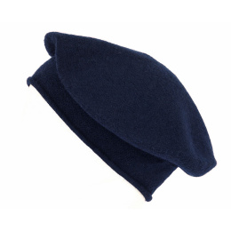 Beret Roll Up Cashmere Navy - Traclet