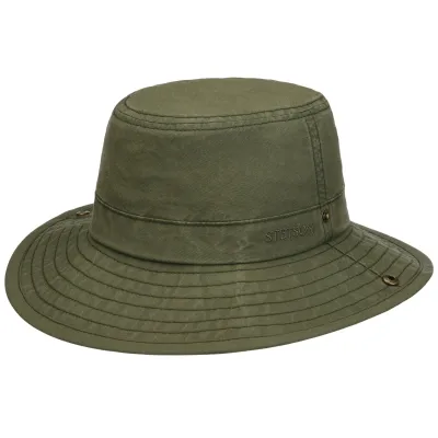 Bob Outdoor Roll Up Cotton Olive UPF 40+ - Stetson Reference : 23308 | Chapellerie Traclet