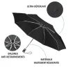 Parapluie 3 Sections Ultra Solide Noir - Isotoner réf 23309 - chapellerie traclet