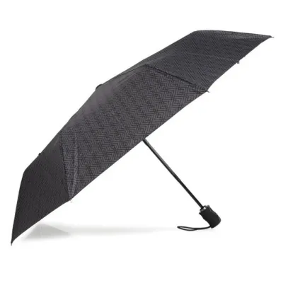 Parapluie 3 Sections Ultra Solide Chevron - Isotoner réf 19473 chapellerie traclet
