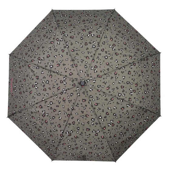 Parapluie 3 Sections Léopard kaki Ouverture & Manuelle - Isotoner