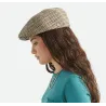 Casquette Brood  Newsboy Pied-De-Poule Beige - Brixton Reference : 23314| Chapellerie Traclet