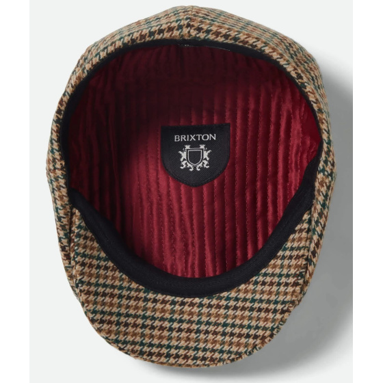 Brood Newsboy Houndstooth Beige Cap - Brixton