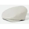 Casquette Plate Barrel Blanche Coton - Brixton Reference : 23315| Chapellerie Traclet