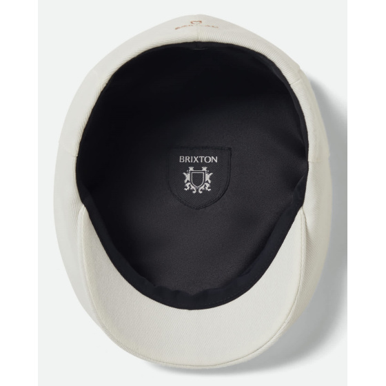 Casquette Plate Barrel Blanche Coton - Brixton