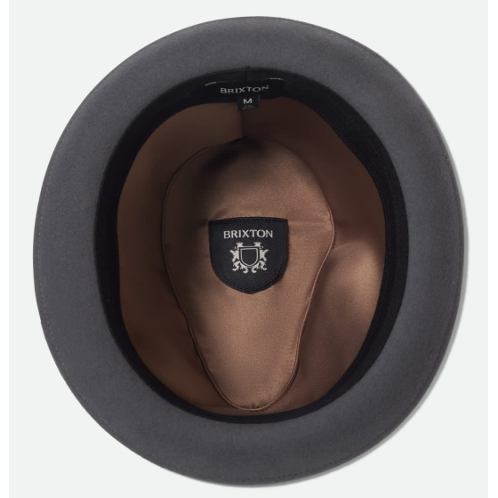 Trilby Hat Gain Anthracite Felt - Brixton