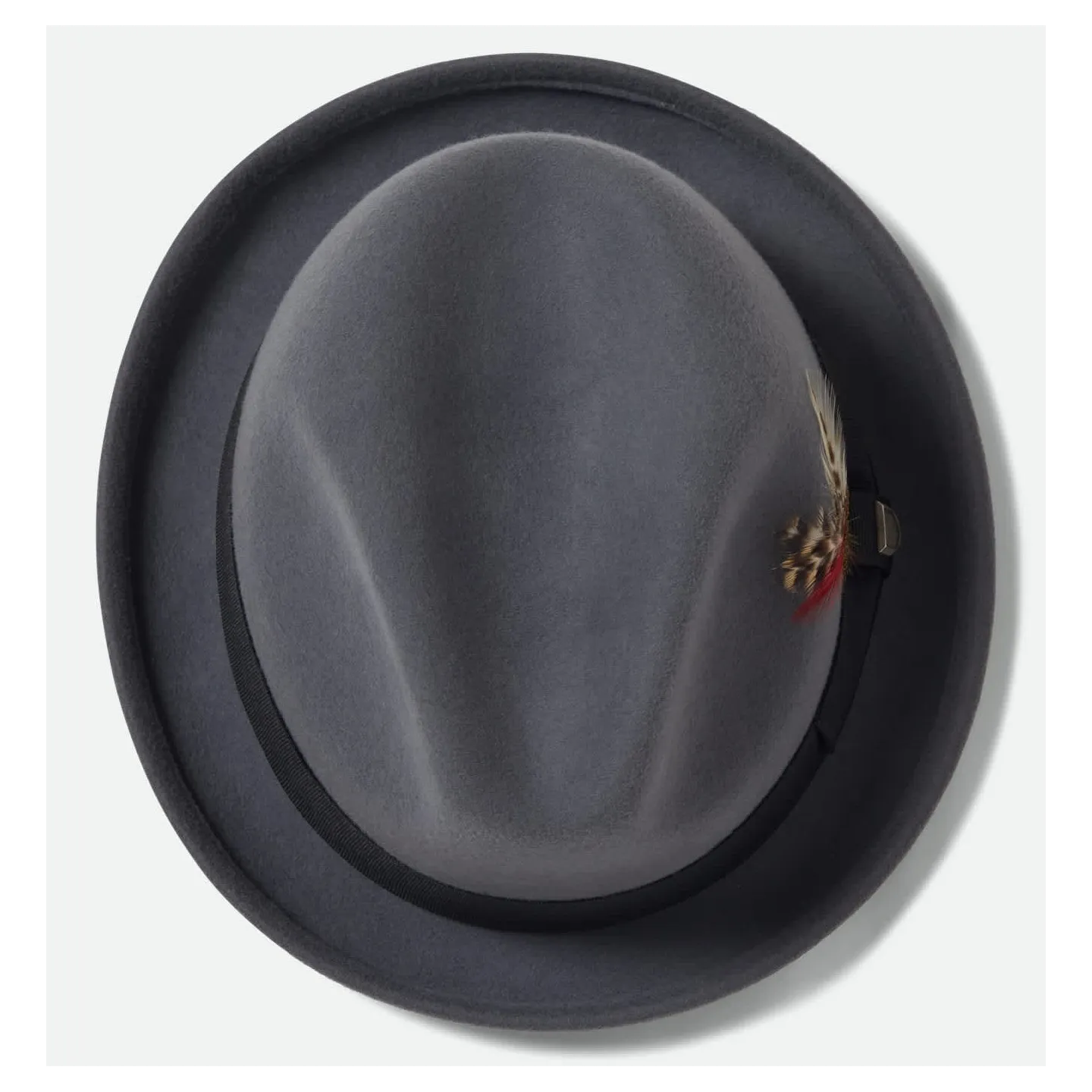 Trilby Hat Gain Anthracite Felt - Brixton Reference: 23316 | Chapellerie Traclet