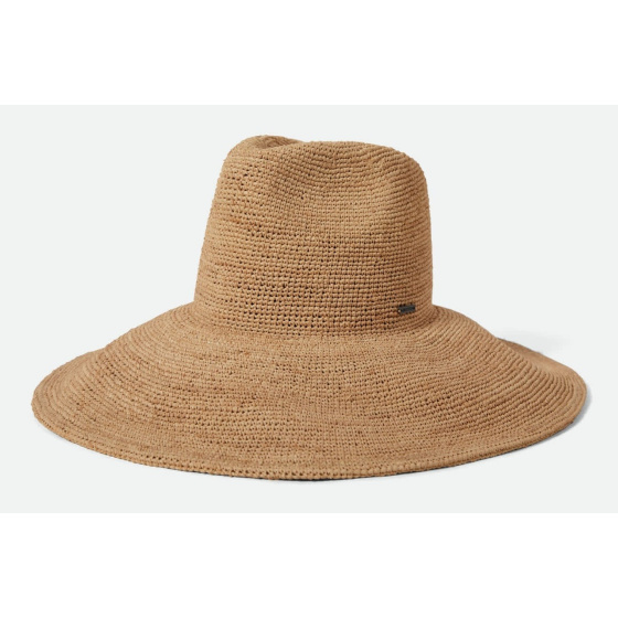 Wide Brim Hat Helena Natural Straw - Brixton
