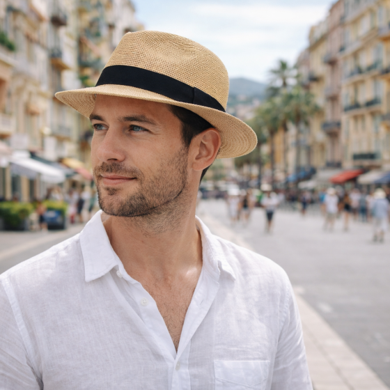 Beige Raphia Traveller Hat - Fléchet