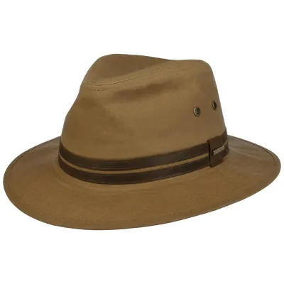 Stetson Traveller Waxed Cotton Hat Chestnut | Chapellerie Traclet