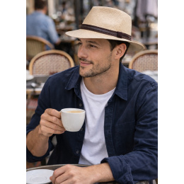 Chapeau Traveller Panama Angelo Naturel - Traclet