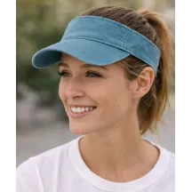Calvia Cotton Turquoise Visor Cap - Traclet  Reference: 23337| Chapellerie Traclet