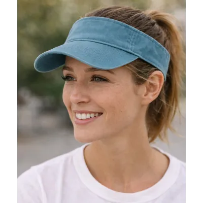 Casquette visière Calvia Coton Turquoise - Traclet