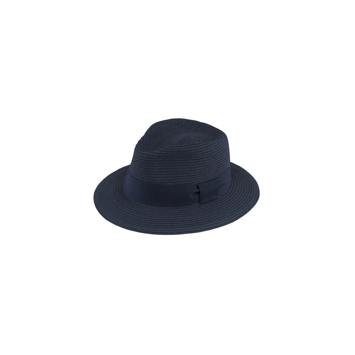 Matanzas Paper Straw Navy Fedora Hat - Traclet Reference : 23339 | Chapellerie Traclet