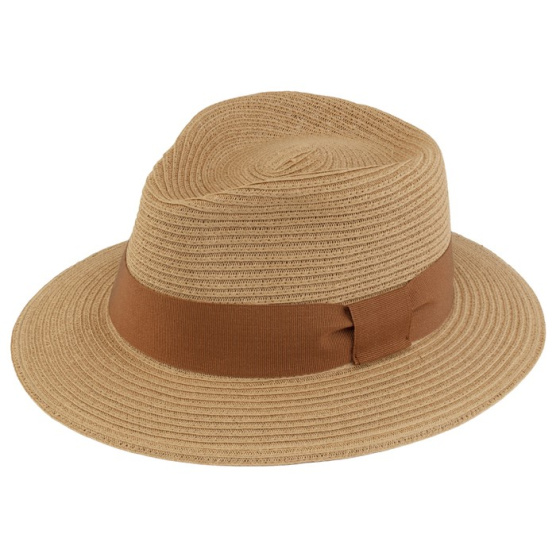 Fedora Hat Matanzas Camel Paper Straw - Traclet