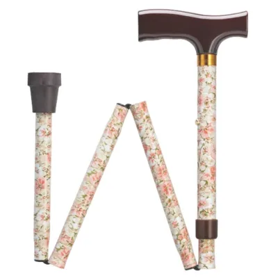 Floral Pattern Folding Cane - Traclet Reference : 23348| Chapellerie Traclet