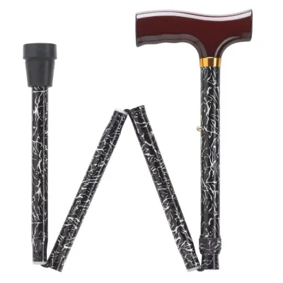 Zebra Pattern Folding Cane - Traclet Reference : 23349| Chapellerie Traclet