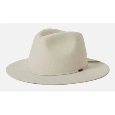 Chapeau Traveller Wesley Feutre Laine Blanc Cassé - Brixton