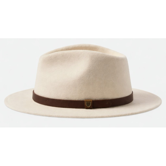 Fedora Hat Messer Wool Felt Off-White - Brixton