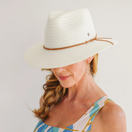 Cabana Fedora Sun Hat Ivory UPF 50+ - House Of Ord