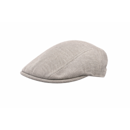 Flat Beige Linen Cap UPF 40+ - City Sport