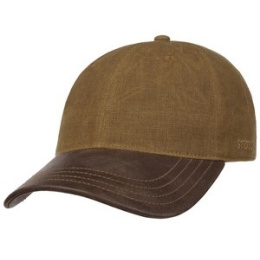 Heritage Cotton & Brown Leather Baseball Cap - Stetson