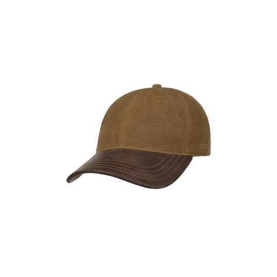 Heritage Cotton & Brown Leather Baseball Cap - Stetson