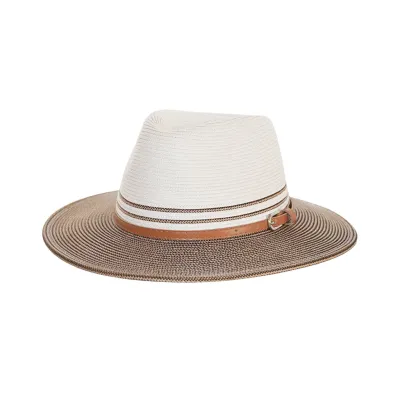 Fedora Hat Bella Ivory & Chocolate UPF 50+ - House Of Ord | Chapellerie Traclet