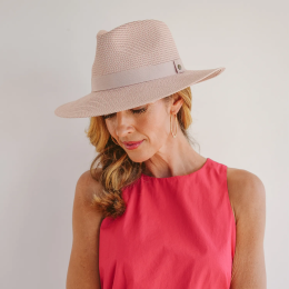Chapeau Fedora Serenity Rose & Blanc - House Of Ord