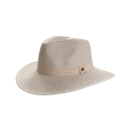 Fedora Hat Serenity Taupe & White - House Of Ord