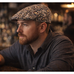 Casquette Plate Miko à Carreaux Multicolore - Traclet