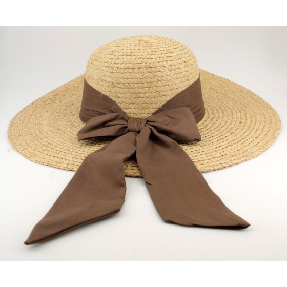 Capeline Alessia Wide Brim Natural Raffia - Traclet