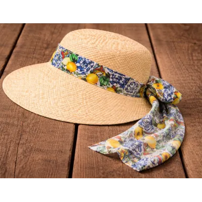 Large Brim Cap Bella Natural Straw - Traclet ref 23440 chapellerie traclet
