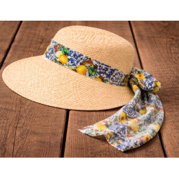 Large Brim Cap Bella Natural Straw - Traclet