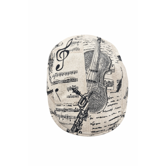 Casquette Plate Note De Musique Coton - City Sport