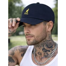 Navy Cotton Washed Baseball Cap - Kangol Reference: 12223 | Traclet Hat Shop