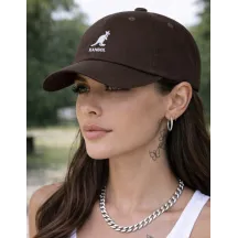 Washed Baseball Cotton Cap Brown - Kangol Reference : 23475| Chapellerie Traclet