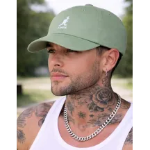 Casquette Washed Baseball Coton Huile Verte - Kangol