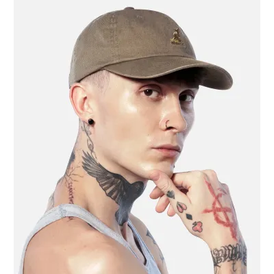 Casquette Washed Baseball Coton Olive - Kangol