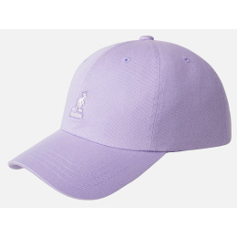 Casquette Washed Baseball Coton Lilas - Kangol