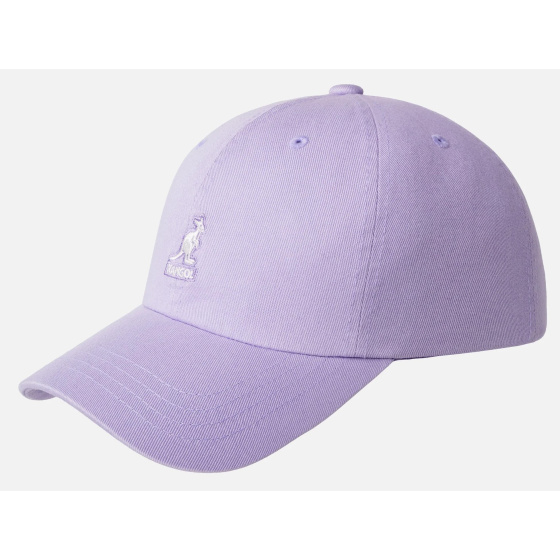 Casquette Washed Baseball Coton Lilas - Kangol
