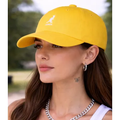 Kangol Washed Baseball Cotton Lemon Cap Reference : 23480| Chapellerie Traclet