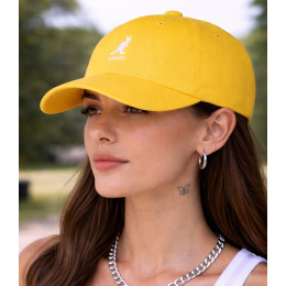 Casquette Washed Baseball Coton Lemon - Kangol