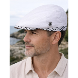 Casquette Bec De Canard Capri Lin Blanche - Traclet